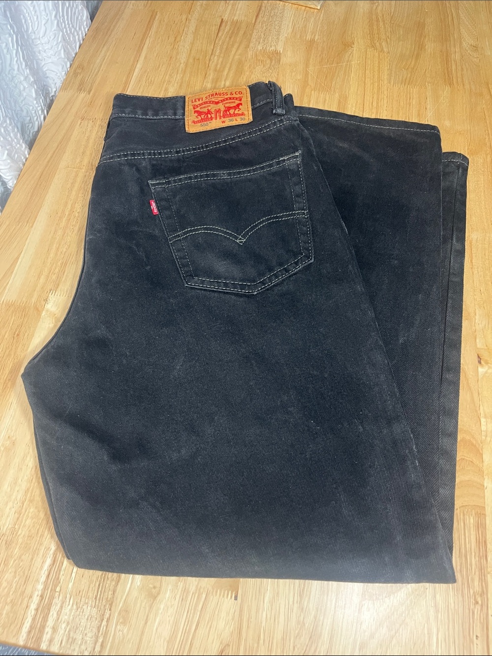 Levi’s 550 Relaxed Fit Tapered Leg Jeans Black - 36x30